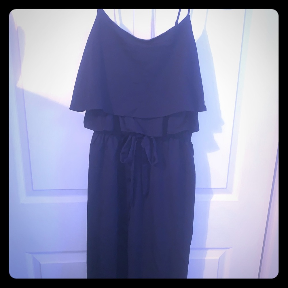 Navy blue Cropped Romper